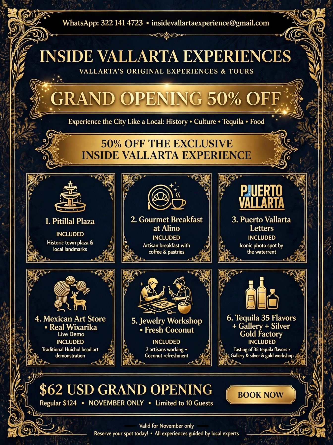Flyer Oficial Inside Vallarta Experiences 50% OFF